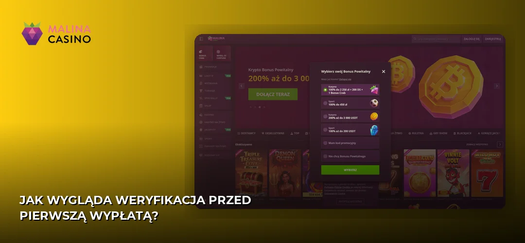 Zrzut ekranu strony Malina