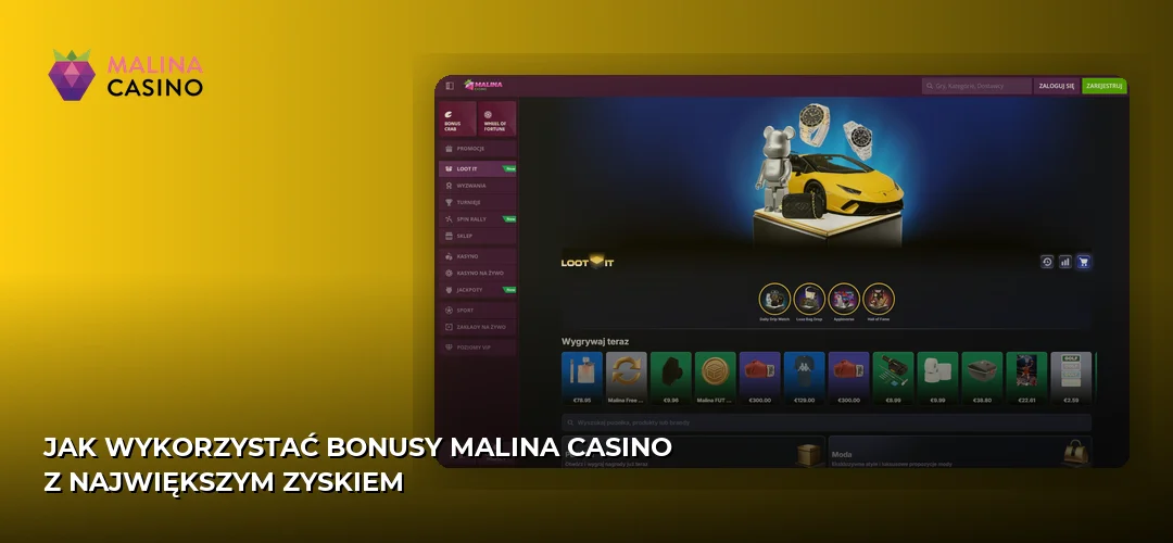 Zrzut ekranu strony Malina