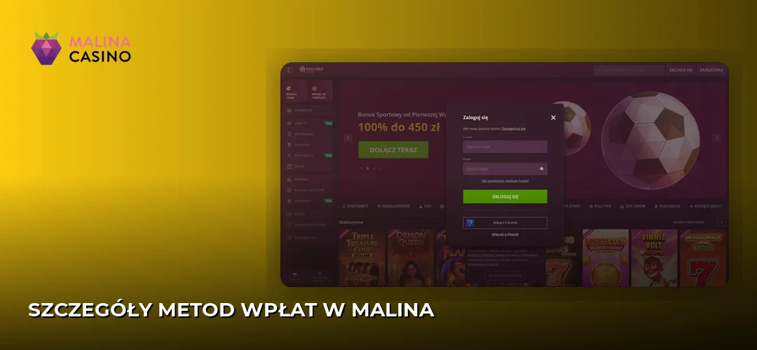 Zrzut ekranu strony Malina